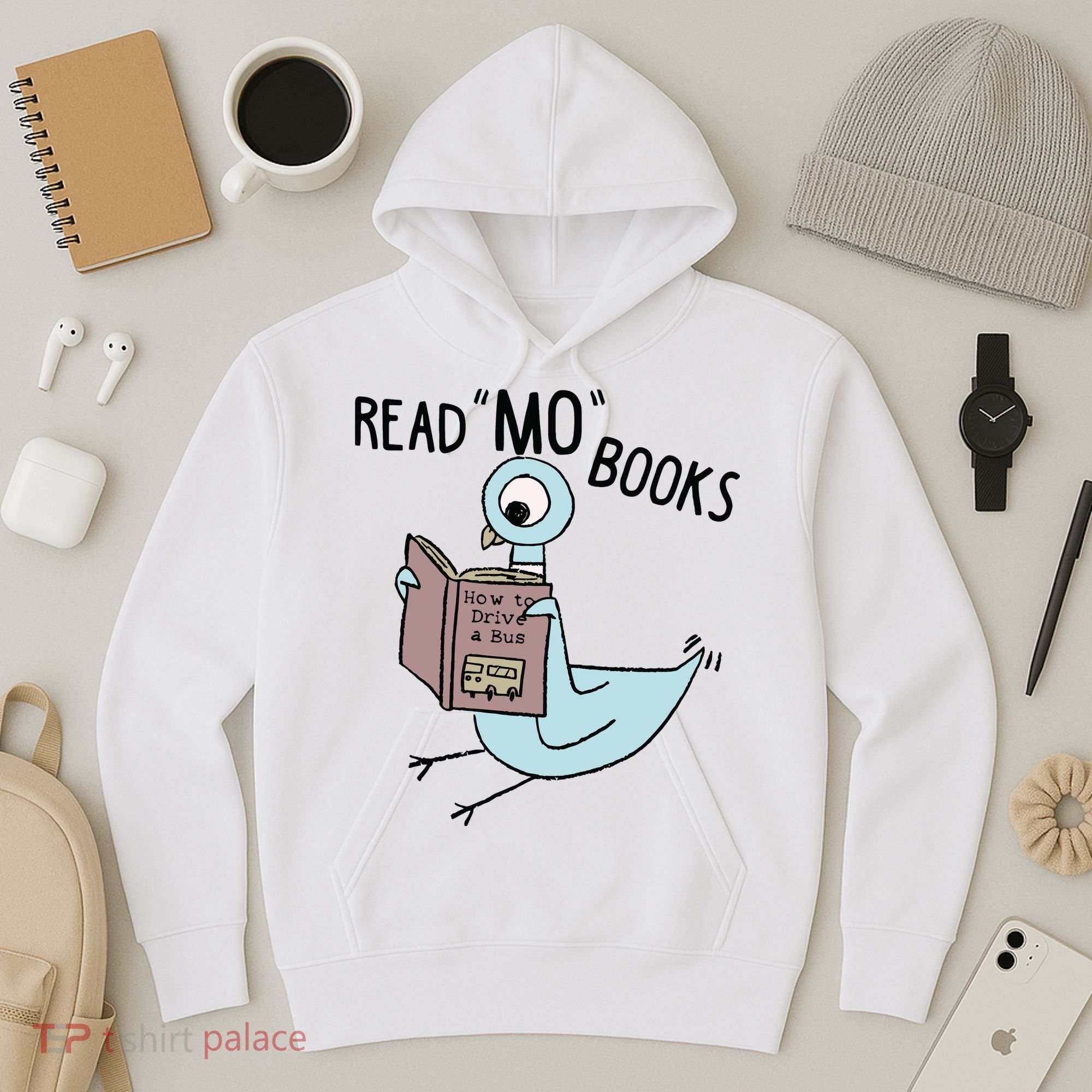 Funny Pigeon Read Mo Books Hoodie