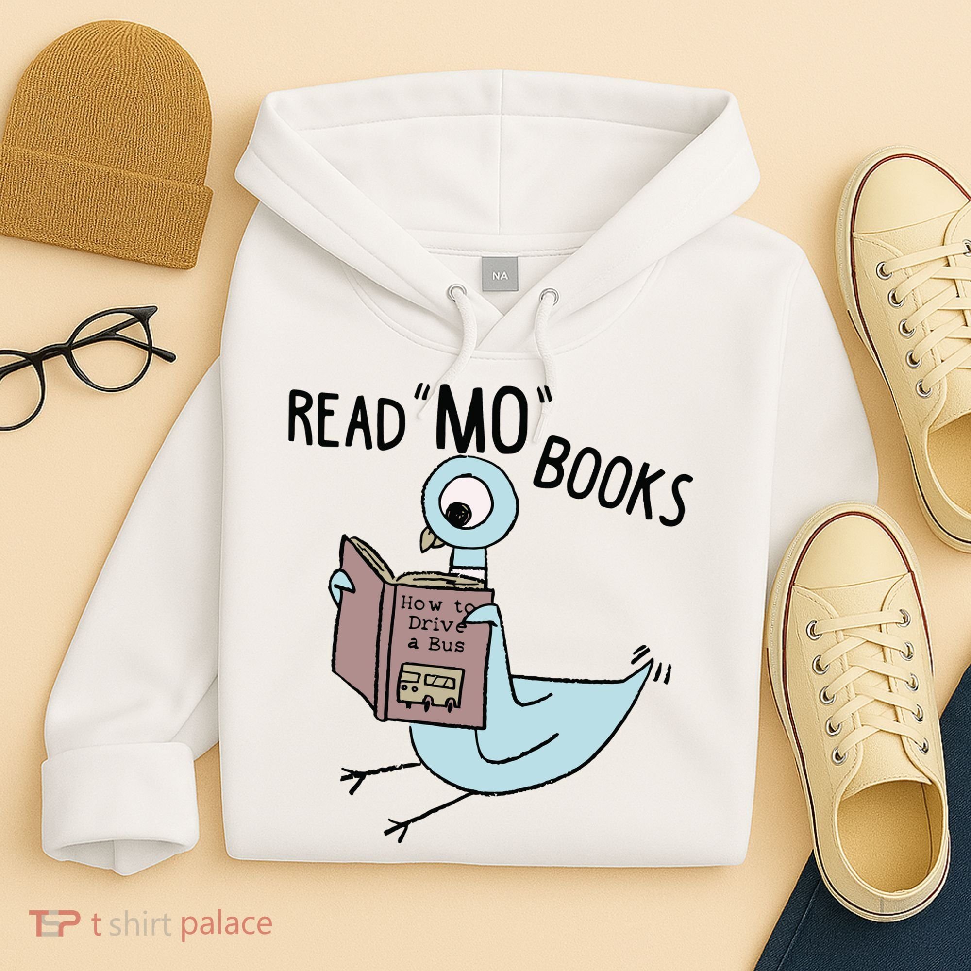 Funny Pigeon Read Mo Books Hoodie