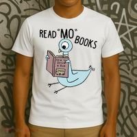 Funny Pigeon Read Mo Books T-Shirt thumb 3