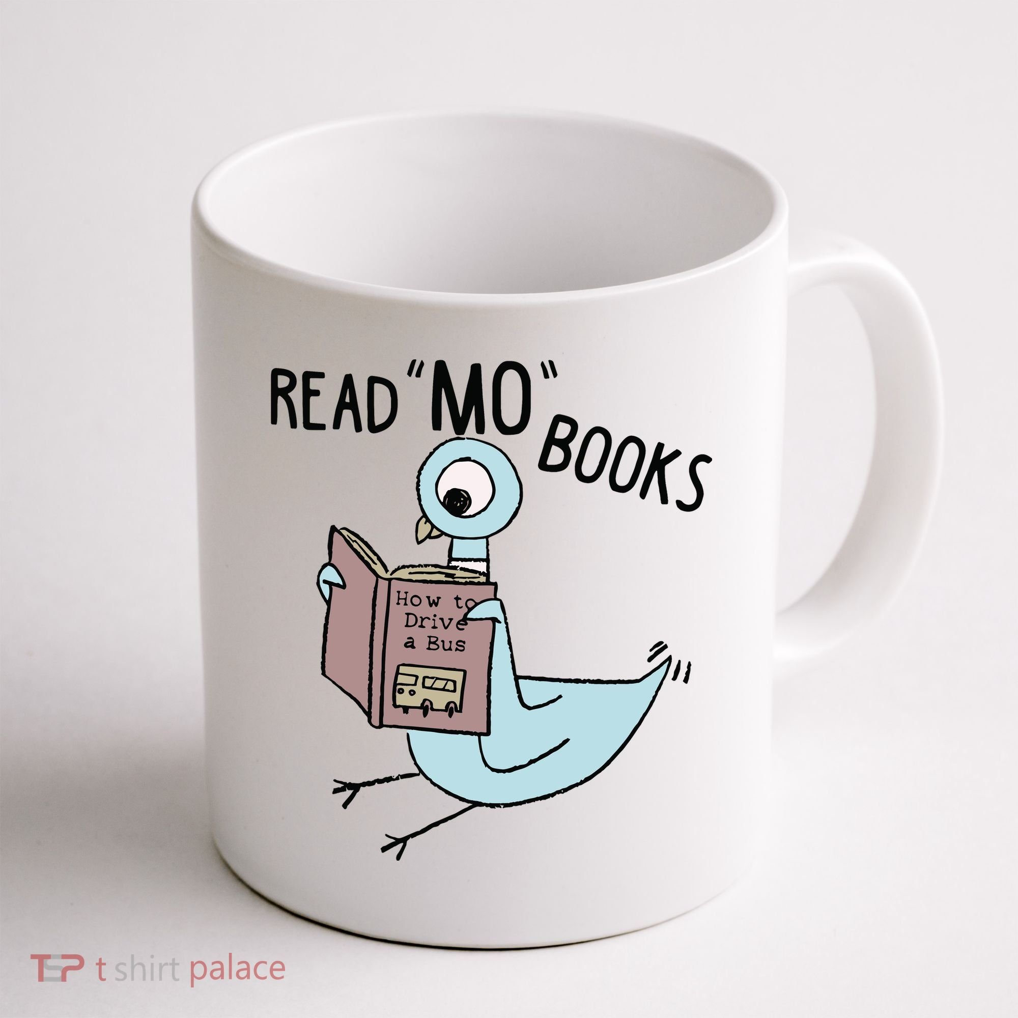 Funny Pigeon Read Mo Books Coffee Mug