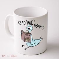 Funny Pigeon Read Mo Books Coffee Mug thumb 0