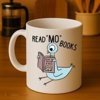 Funny Pigeon Read Mo Books Coffee Mug thumb 4