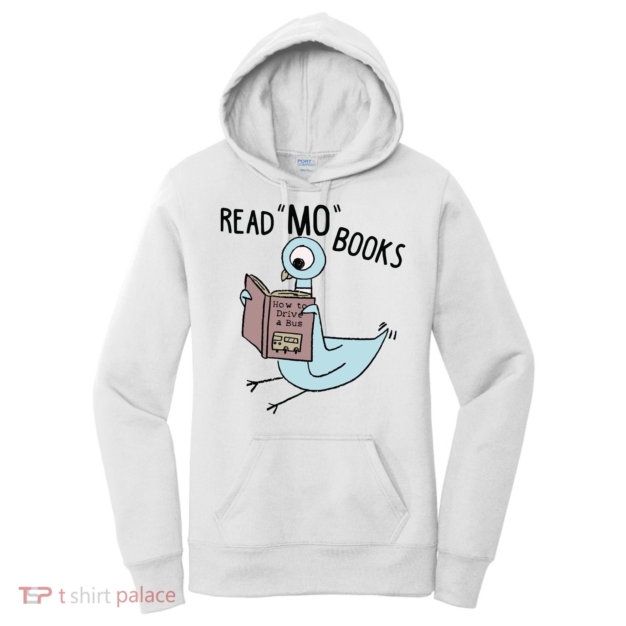 Funny Pigeon Read Mo Books Women's Hoodie