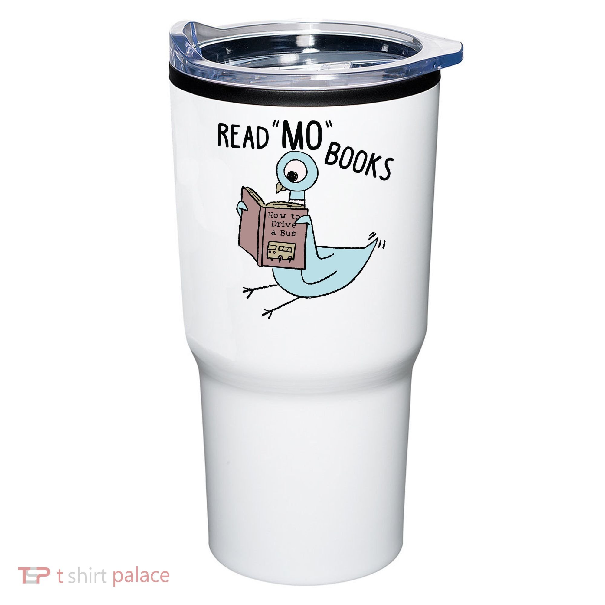 Funny Pigeon Read Mo Books Tumbler