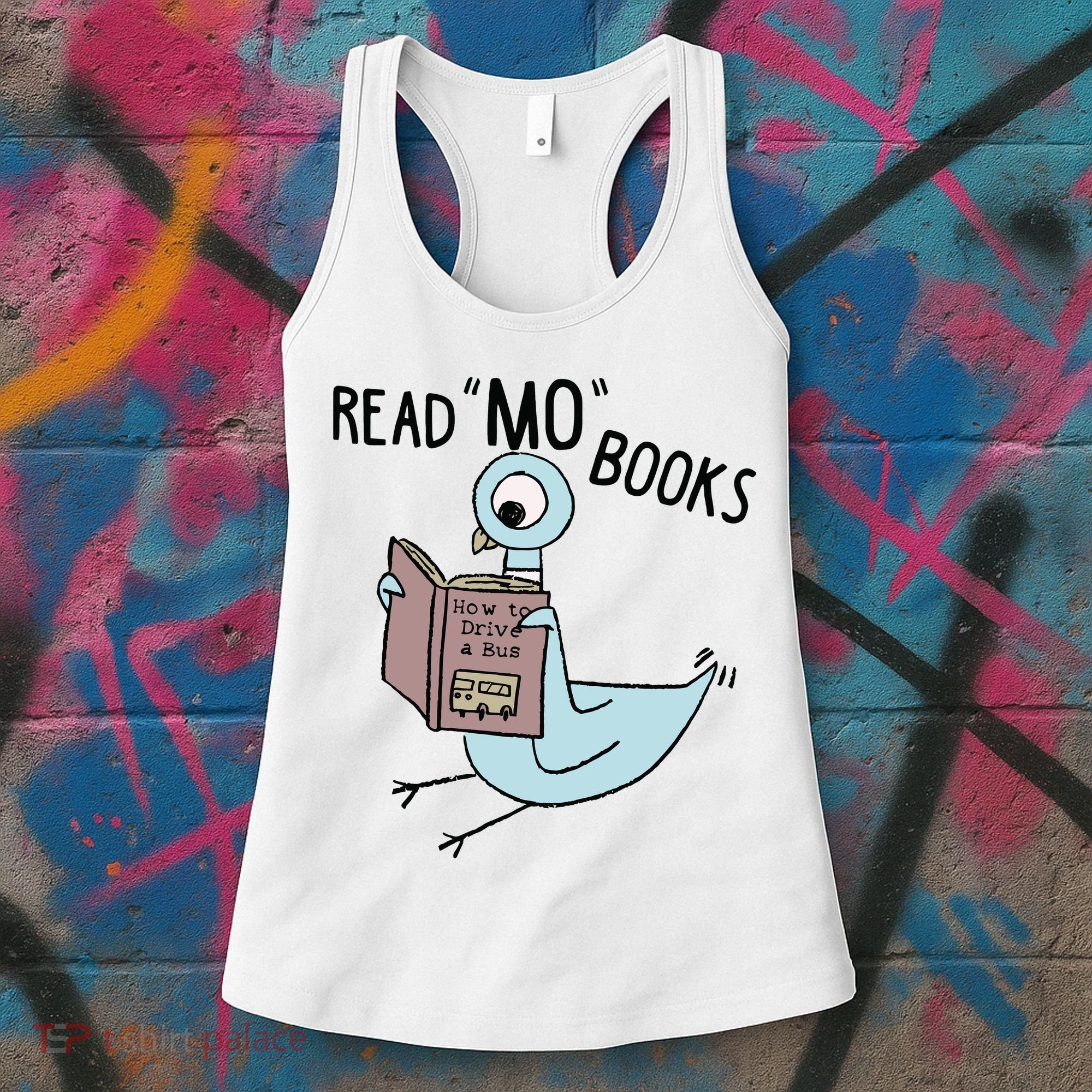 Funny Pigeon Read Mo Books Women's Tank Top