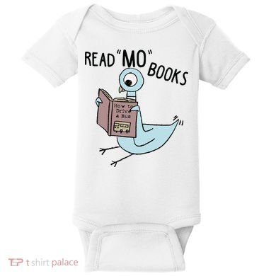 Funny Pigeon Read Mo Books Baby Bodysuit