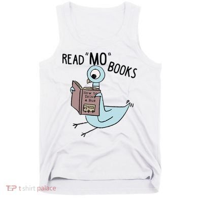 Funny Pigeon Read Mo Books Tank Top