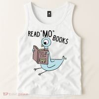 Funny Pigeon Read Mo Books Tank Top thumb 2