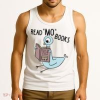 Funny Pigeon Read Mo Books Tank Top thumb 3