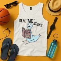 Funny Pigeon Read Mo Books Tank Top thumb 4