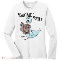 Funny Pigeon Read Mo Books Women's Long Sleeve Shirt thumb 0