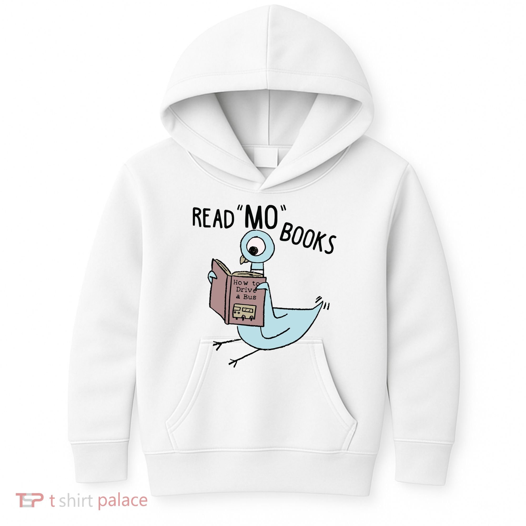 Funny Pigeon Read Mo Books Kids Hoodie