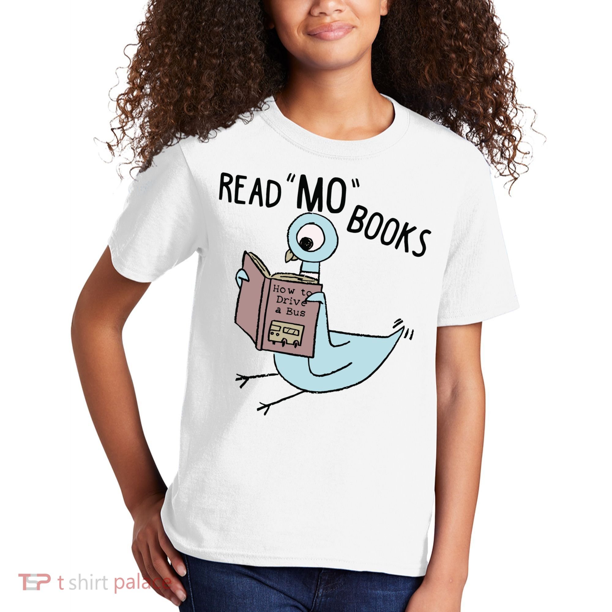 Funny Pigeon Read Mo Books Kids T-Shirt