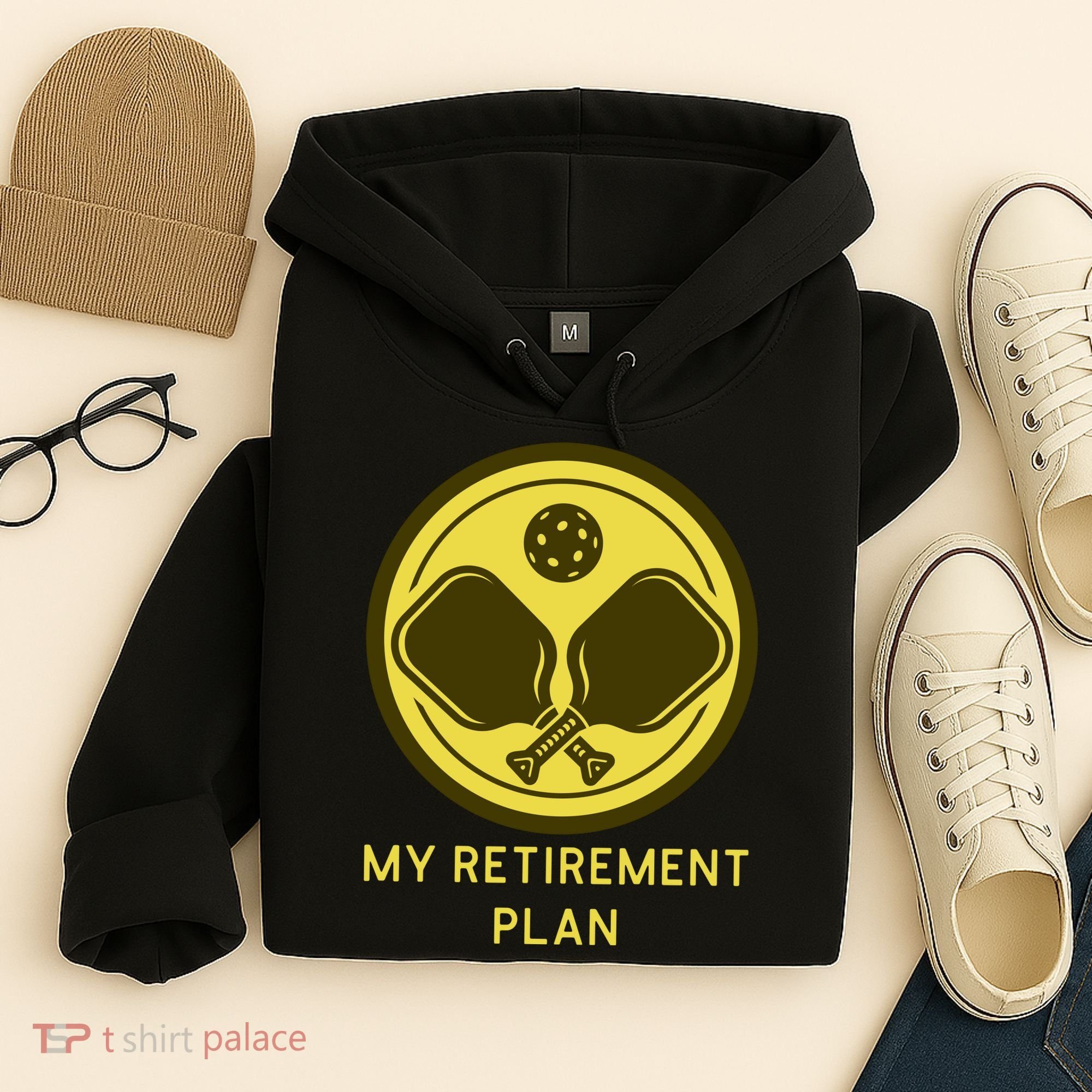 Funny Pickleball Retired Retirement Plan Hoodie