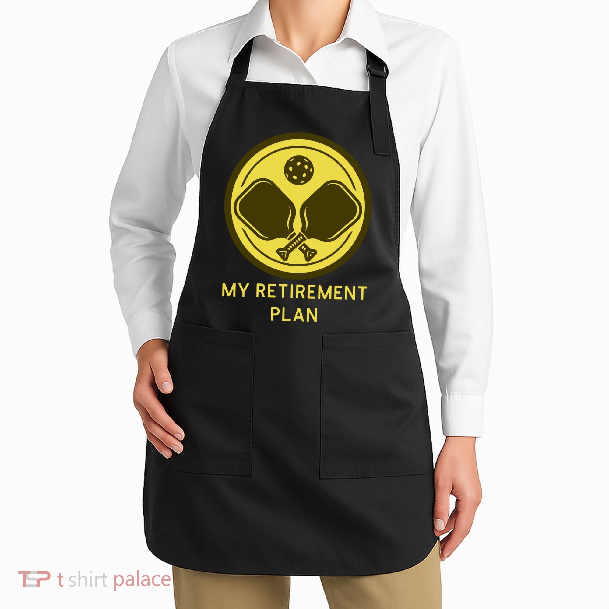 Funny Pickleball Retired Retirement Plan Apron
