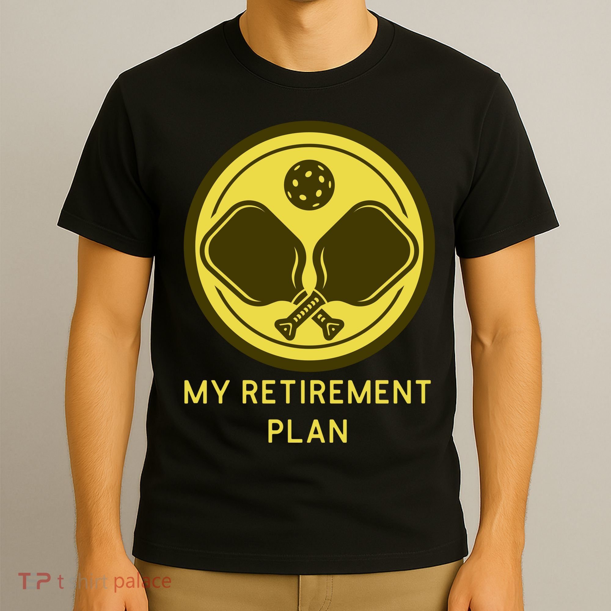 Funny Pickleball Retired Retirement Plan T-Shirt