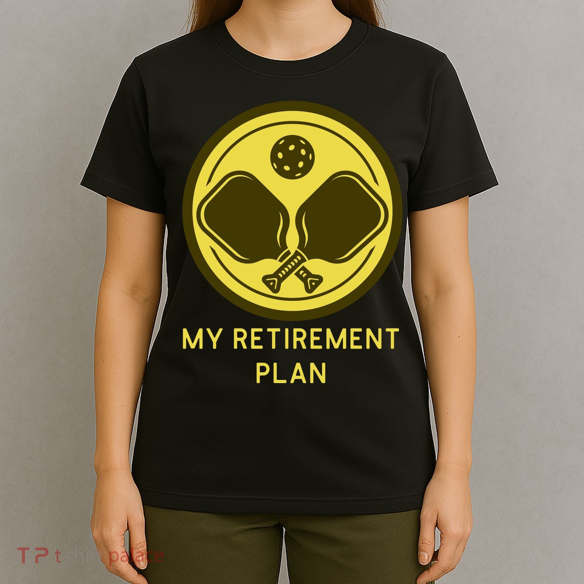 Funny Pickleball Retired Retirement Plan T-Shirt