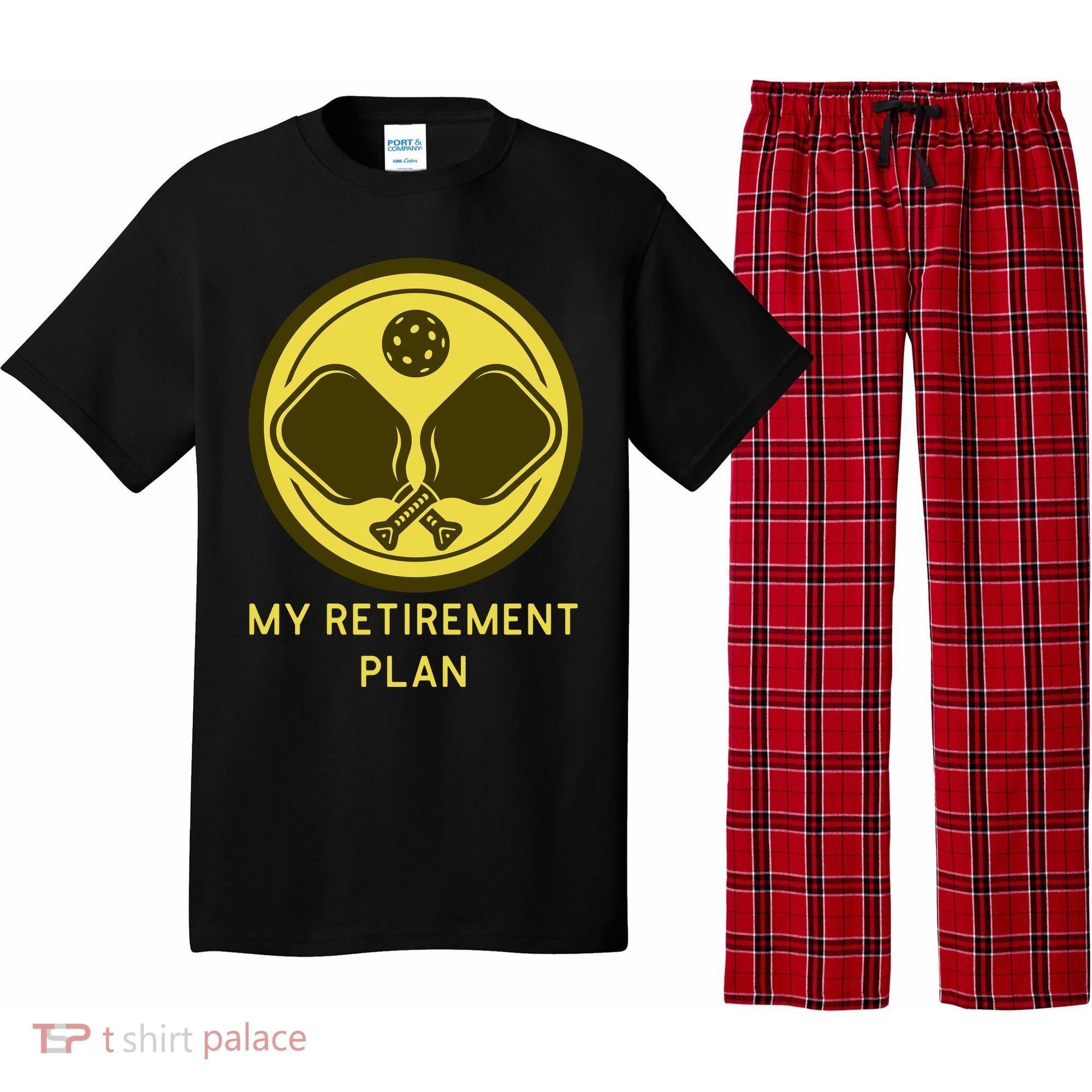 Funny Pickleball Retired Retirement Plan Pajama Set