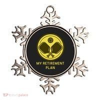 Funny Pickleball Retired Retirement Plan Ornament thumb 0