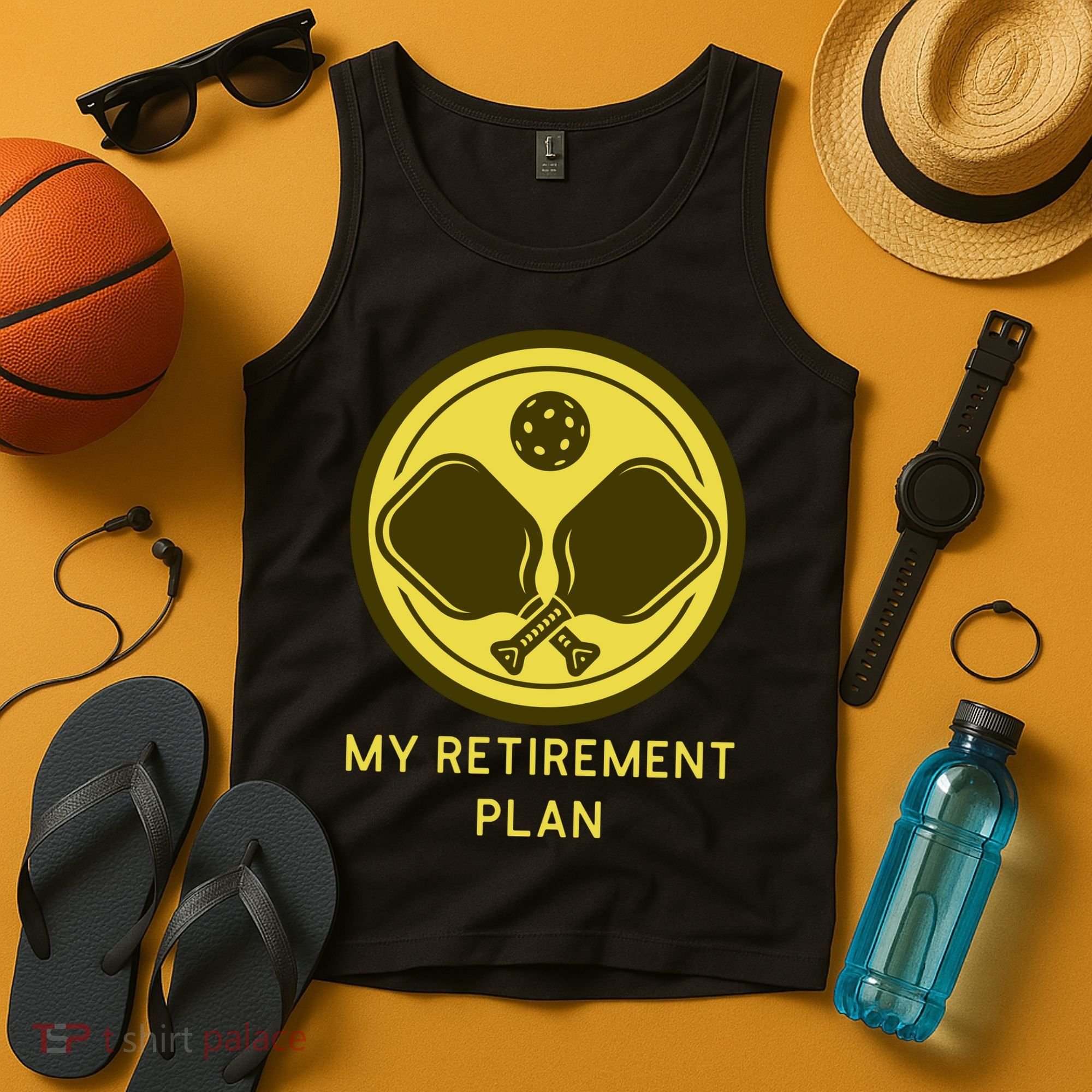 Funny Pickleball Retired Retirement Plan Tank Top