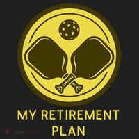 Funny Pickleball Retired Retirement Plan Golf Towel thumb 3