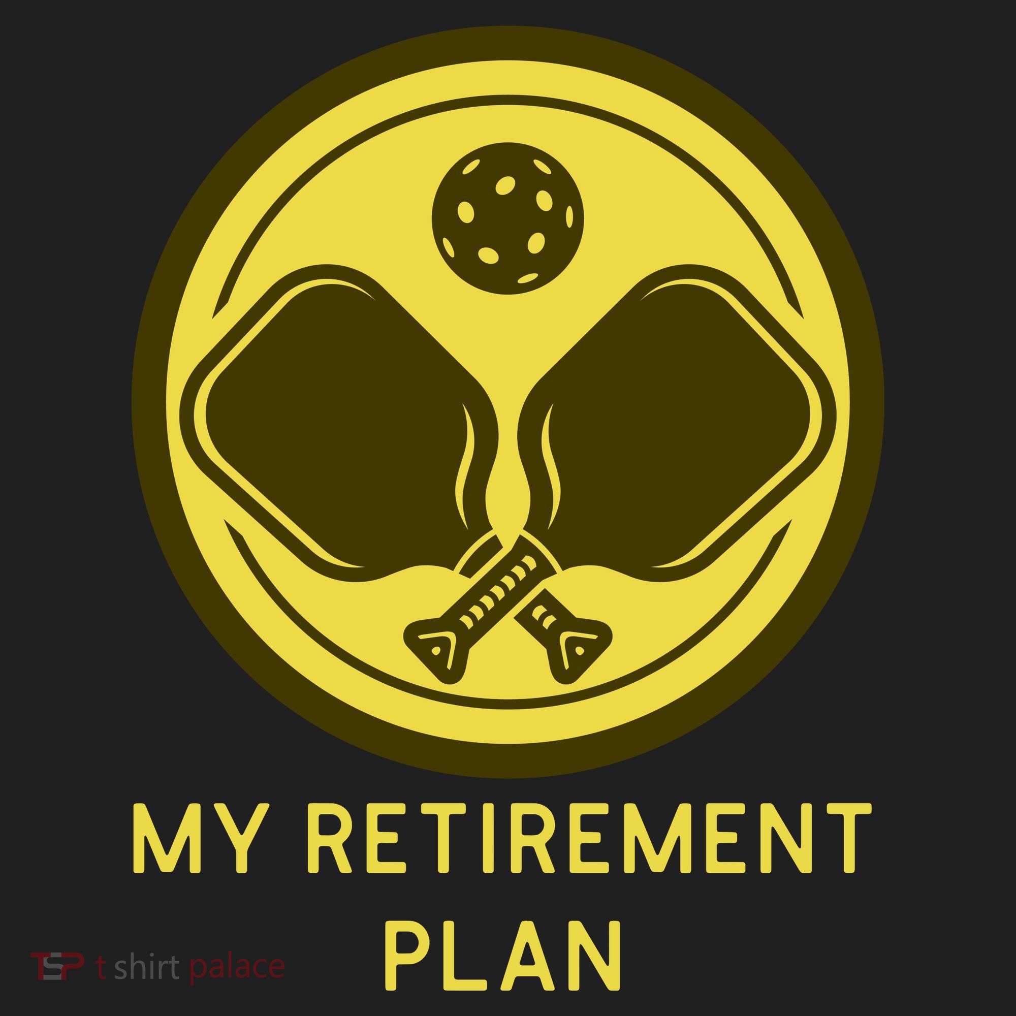 Funny Pickleball Retired Retirement Plan Golf Towel