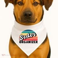 Funny Passover Seder Organizer Jewish Passover Leader USA-Made Doggie Bandana thumb 1