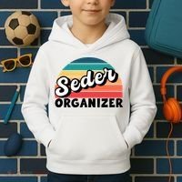 Funny Passover Seder Organizer Jewish Passover Leader Kids Hoodie thumb 2