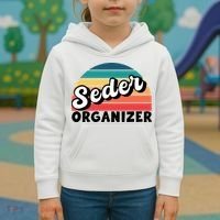 Funny Passover Seder Organizer Jewish Passover Leader Kids Hoodie thumb 3