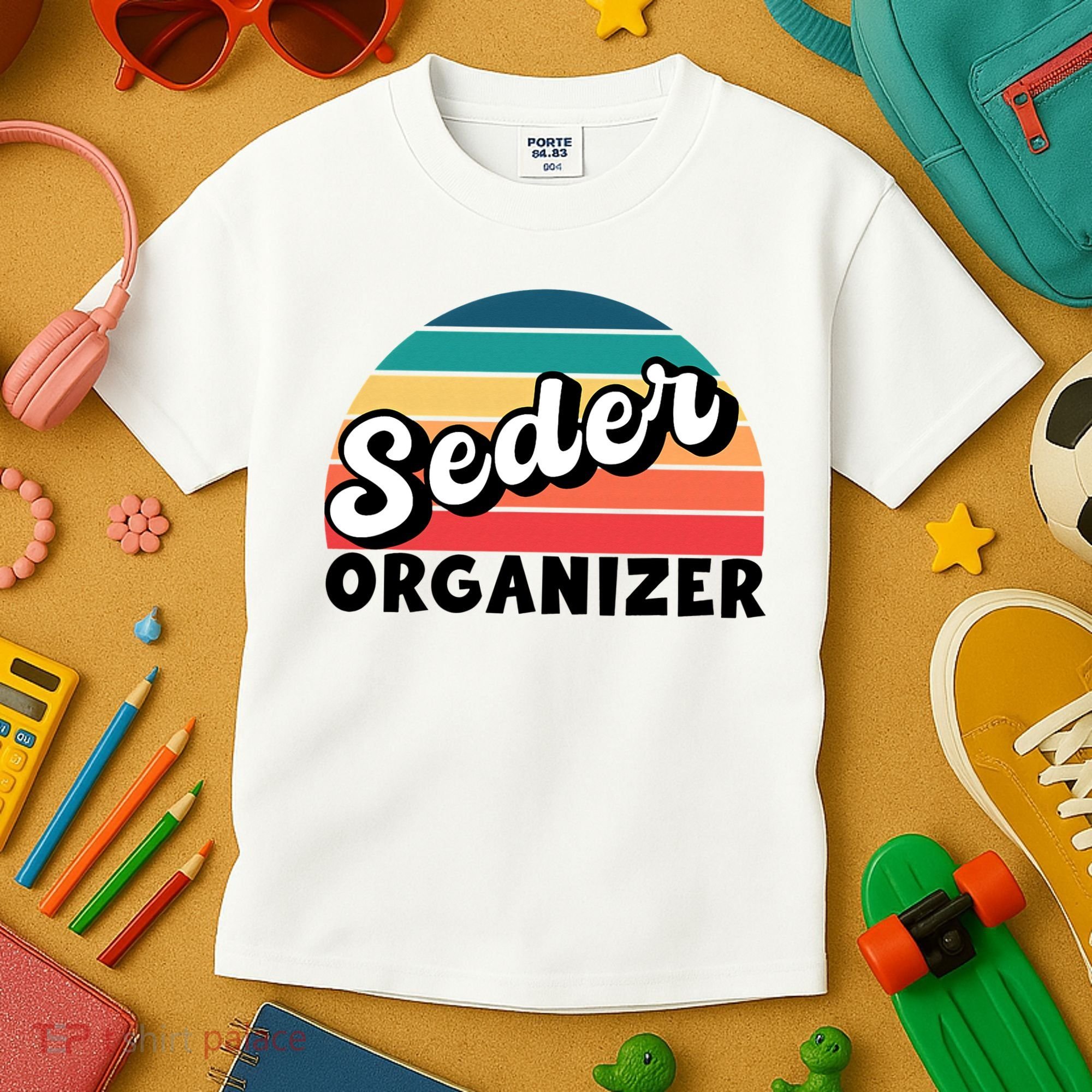 Funny Passover Seder Organizer Jewish Passover Leader Kids T-Shirt