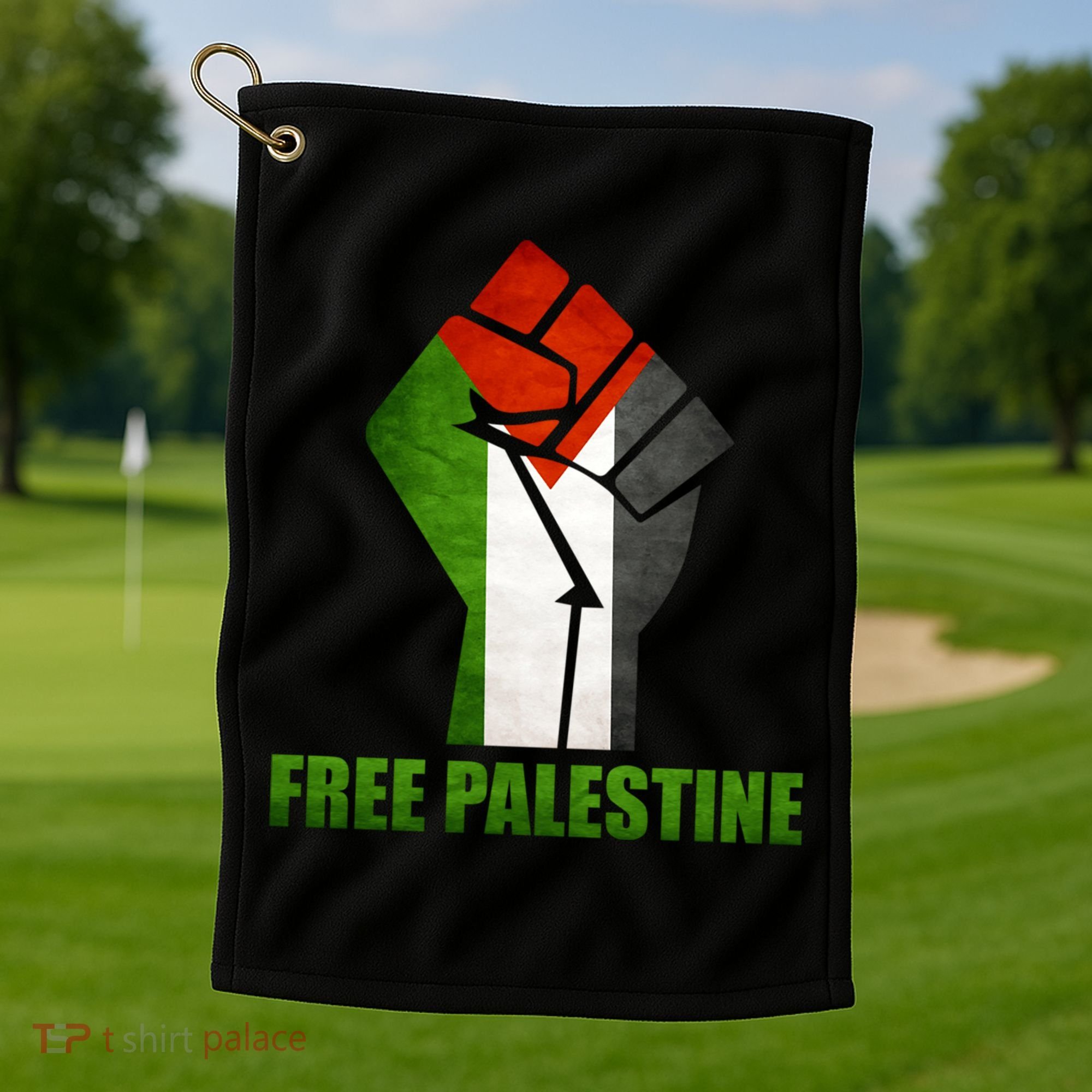 Free Palestine Supports Palestine And Arab Gift Golf Towel