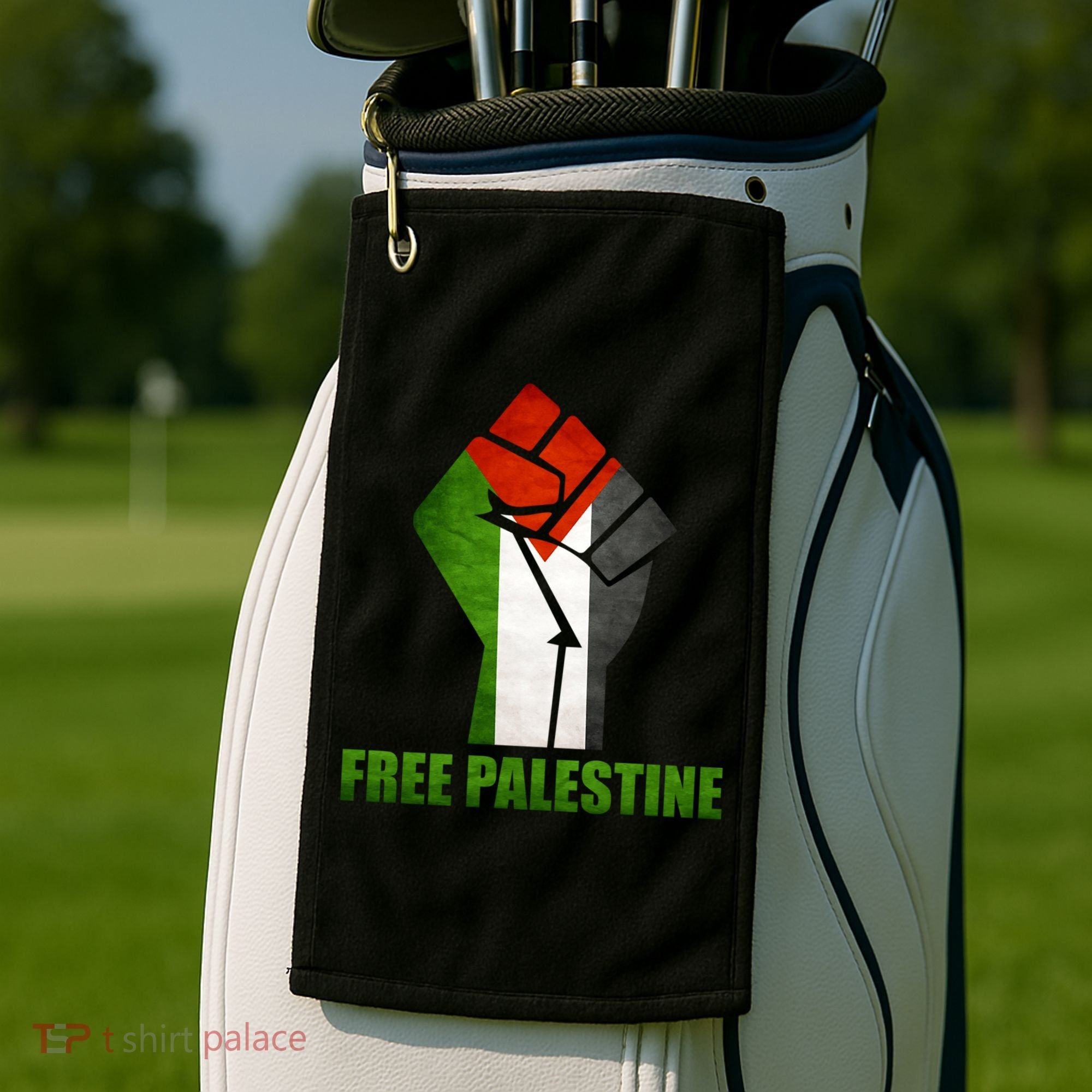 Free Palestine Supports Palestine And Arab Gift Golf Towel