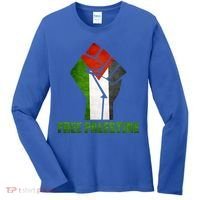 Free Palestine Supports Palestine And Arab Gift Women's Long Sleeve Shirt thumb 0
