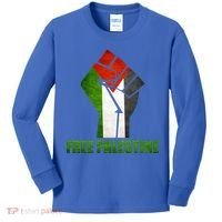 Free Palestine Supports Palestine And Arab Gift Kids Long Sleeve Shirt thumb 0