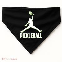 Funny Pickleball Sports Logo USA-Made Doggie Bandana thumb 0