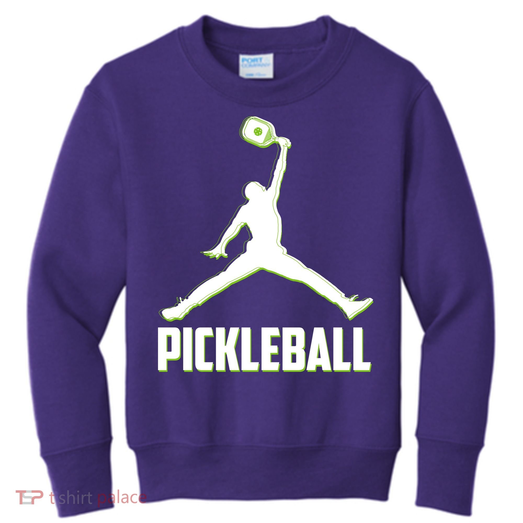 Funny Pickleball Sports Logo Kids Sweatshirt