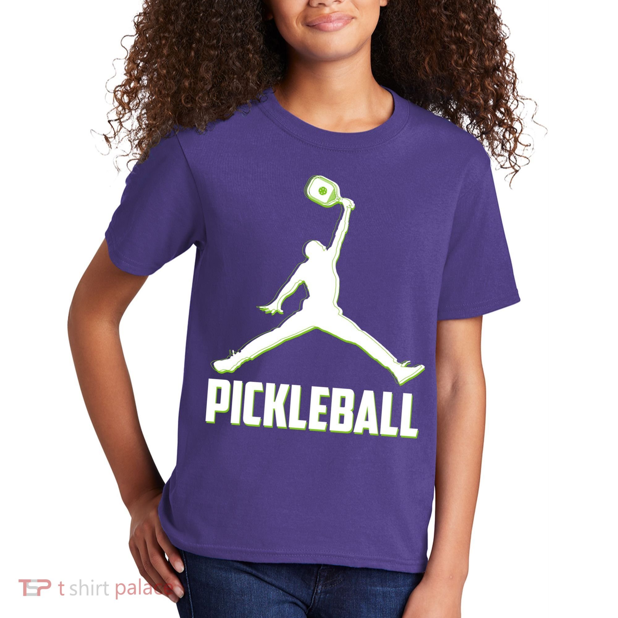 Funny Pickleball Sports Logo Kids T-Shirt