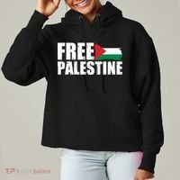 Free Palestine Support Stand With Palestine Ladies Heavyweight Boxy Pullover Hoodie thumb 0