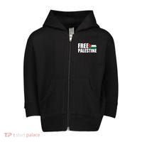 Free Palestine Support Stand With Palestine Toddler Zip Fleece Hoodie thumb 0