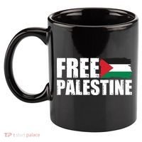 Free Palestine Support Stand With Palestine 11oz C Handle Ceramic Mug thumb 2