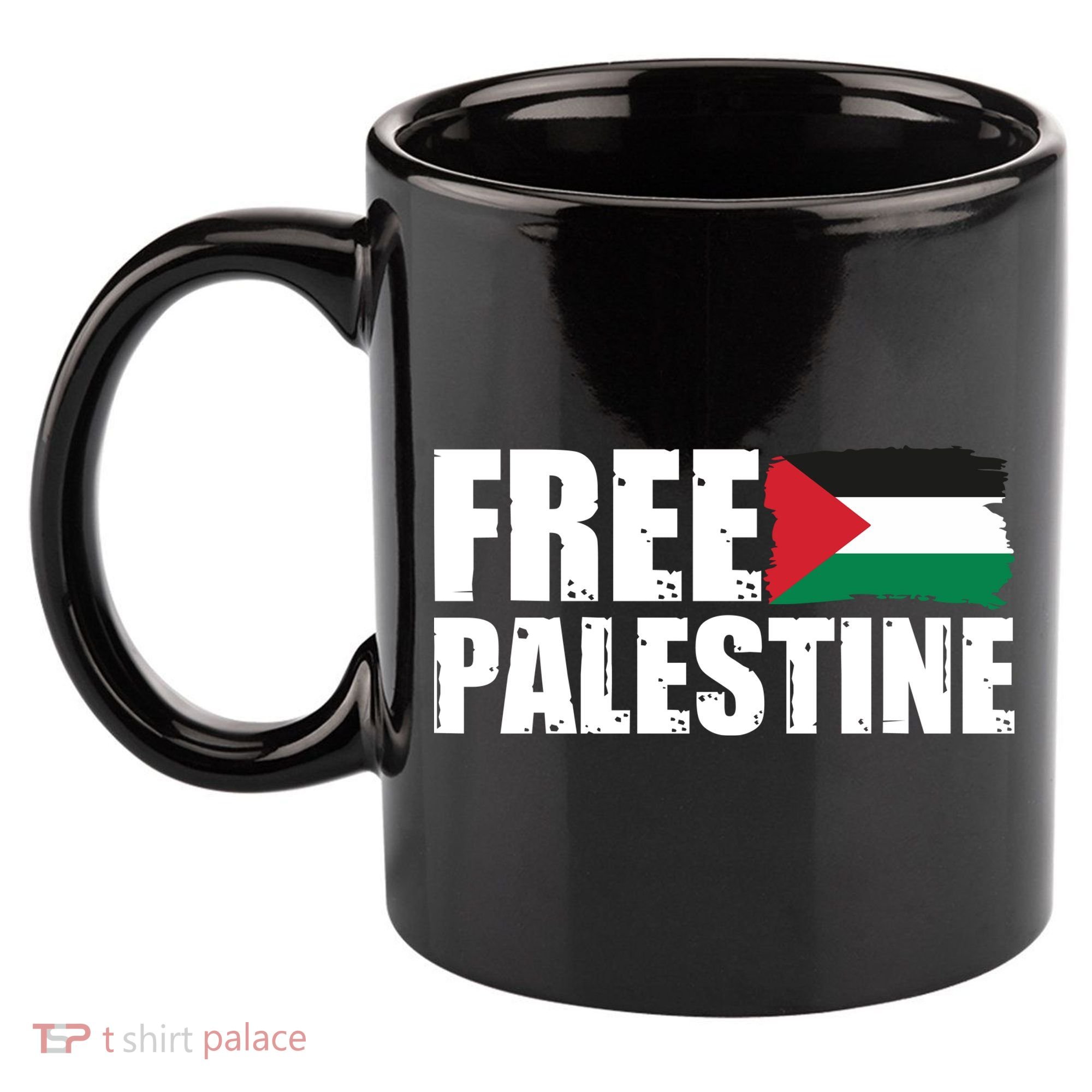 Free Palestine Support Stand With Palestine 11oz C Handle Ceramic Mug