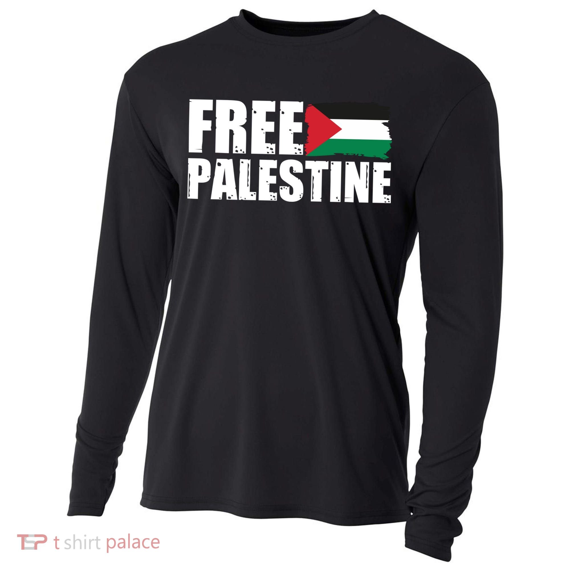 Free Palestine Support Stand With Palestine Cooling Performance Long Sleeve Crew