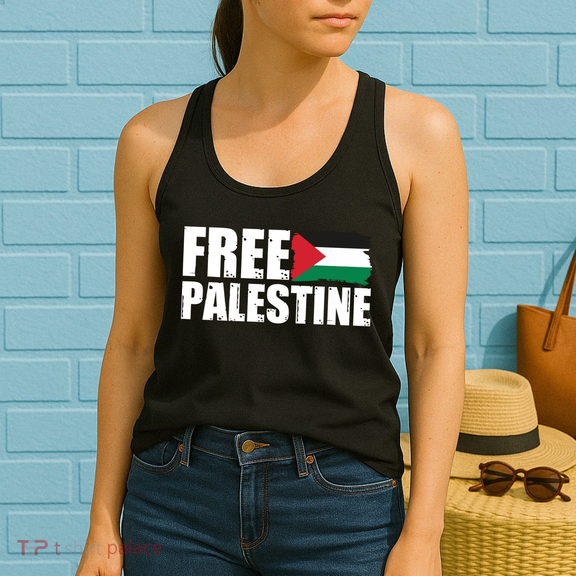 Free Palestine Support Stand With Palestine Women's Tank Top