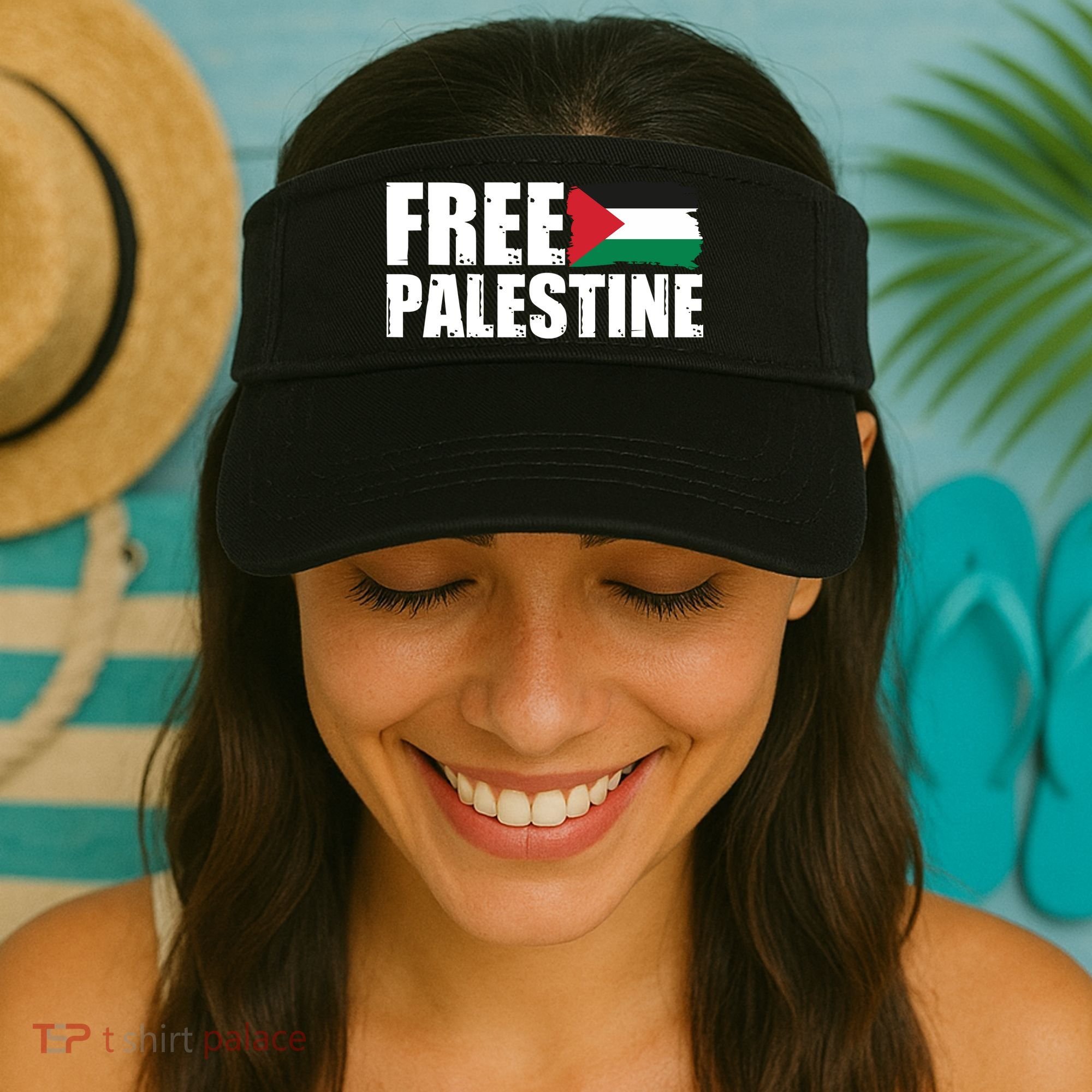 Free Palestine Support Stand With Palestine Visor