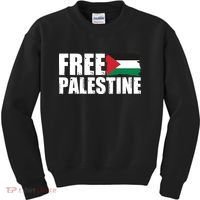 Free Palestine Support Stand With Palestine Kids Sweatshirt thumb 0