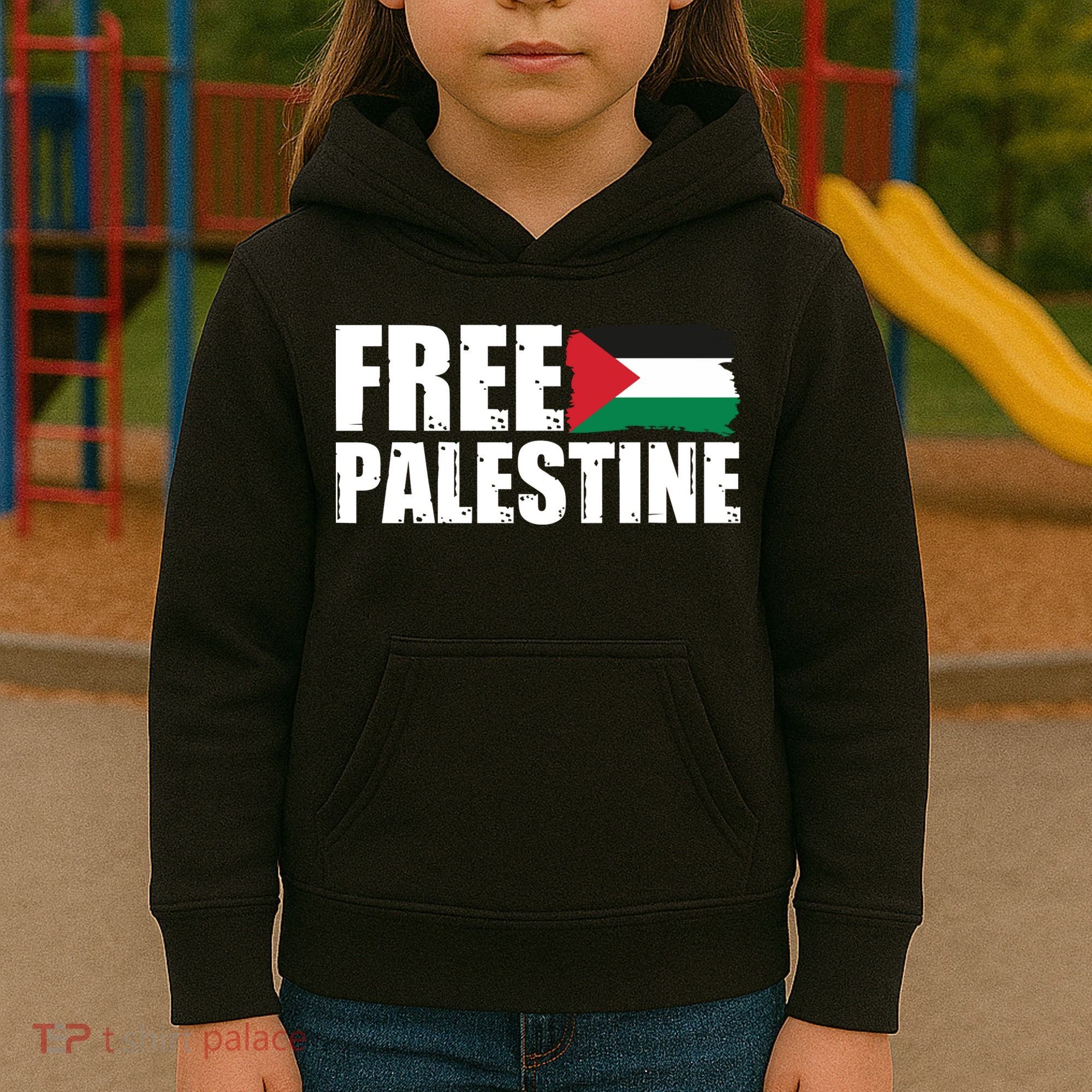 Free Palestine Support Stand With Palestine Kids Hoodie