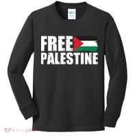 Free Palestine Support Stand With Palestine Kids Long Sleeve Shirt thumb 0
