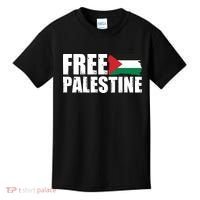 Free Palestine Support Stand With Palestine Kids T-Shirt thumb 0