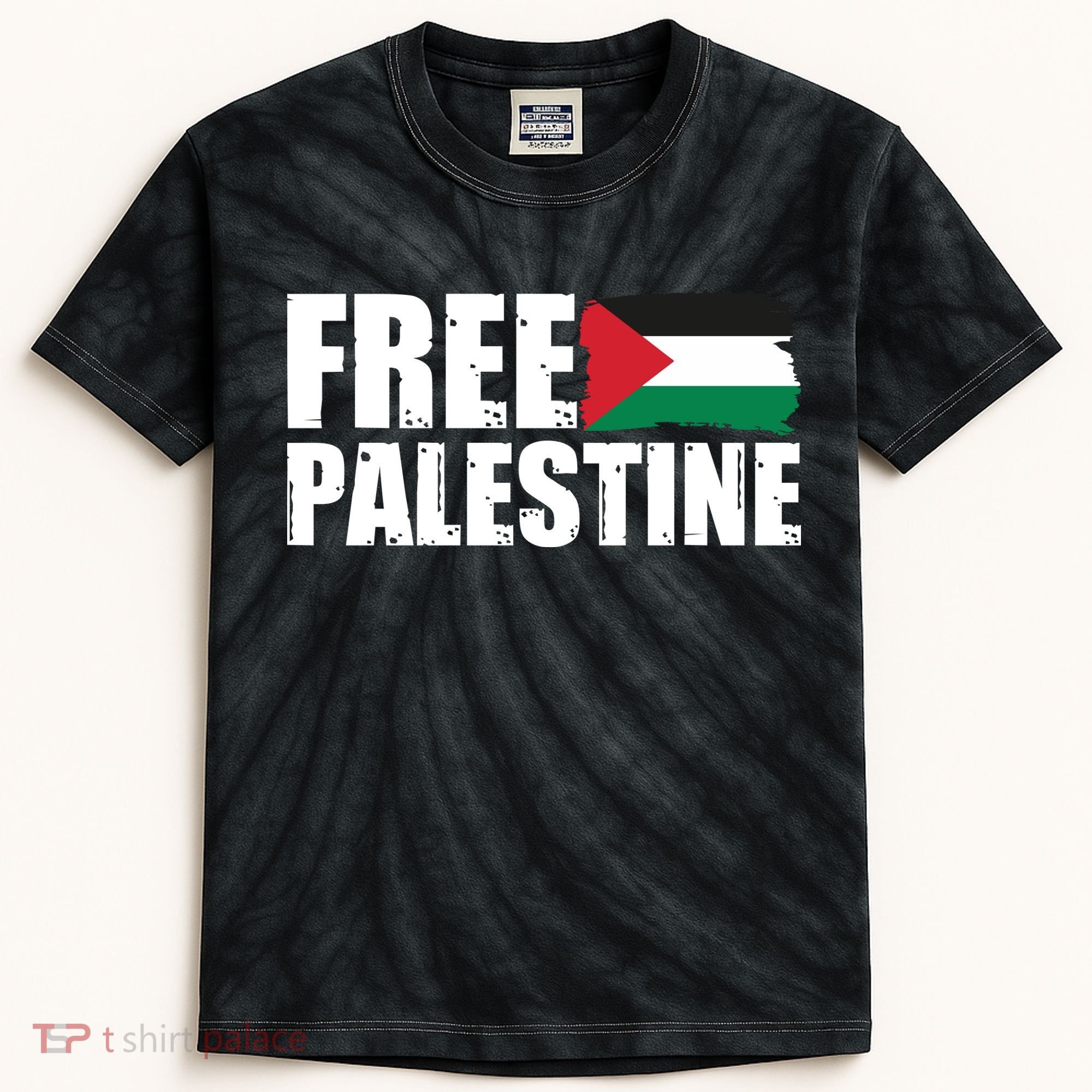Free Palestine Support Stand With Palestine Kids Tie-Dye T-Shirt