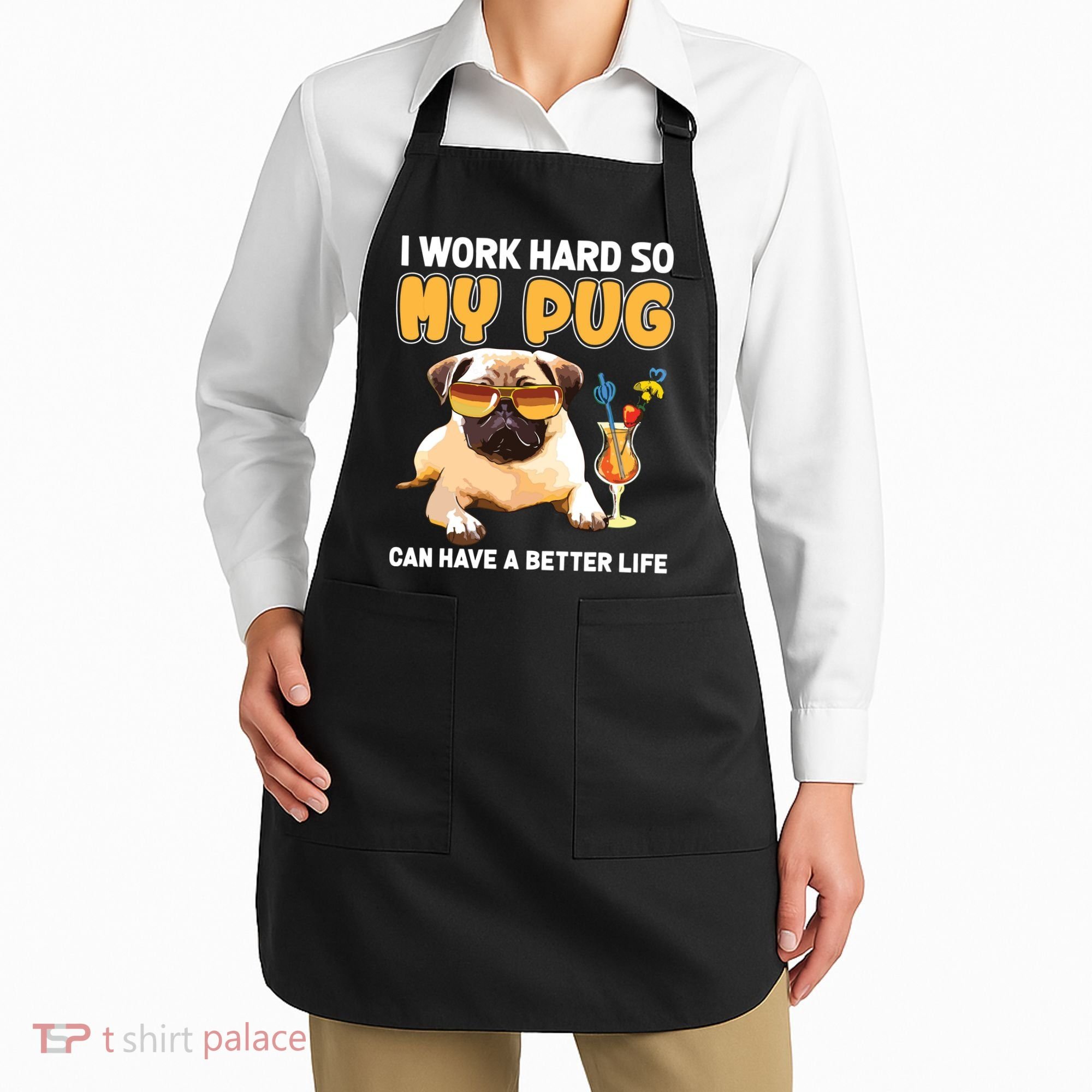 Funny Pug Shirts Pug Lover Gifts Apron